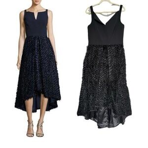 Milly NWT Adalyn Sleeveless Cocktail Black Midi Dress L (12)